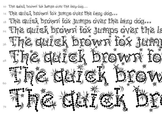 Kingthings Flashbang font waterfall